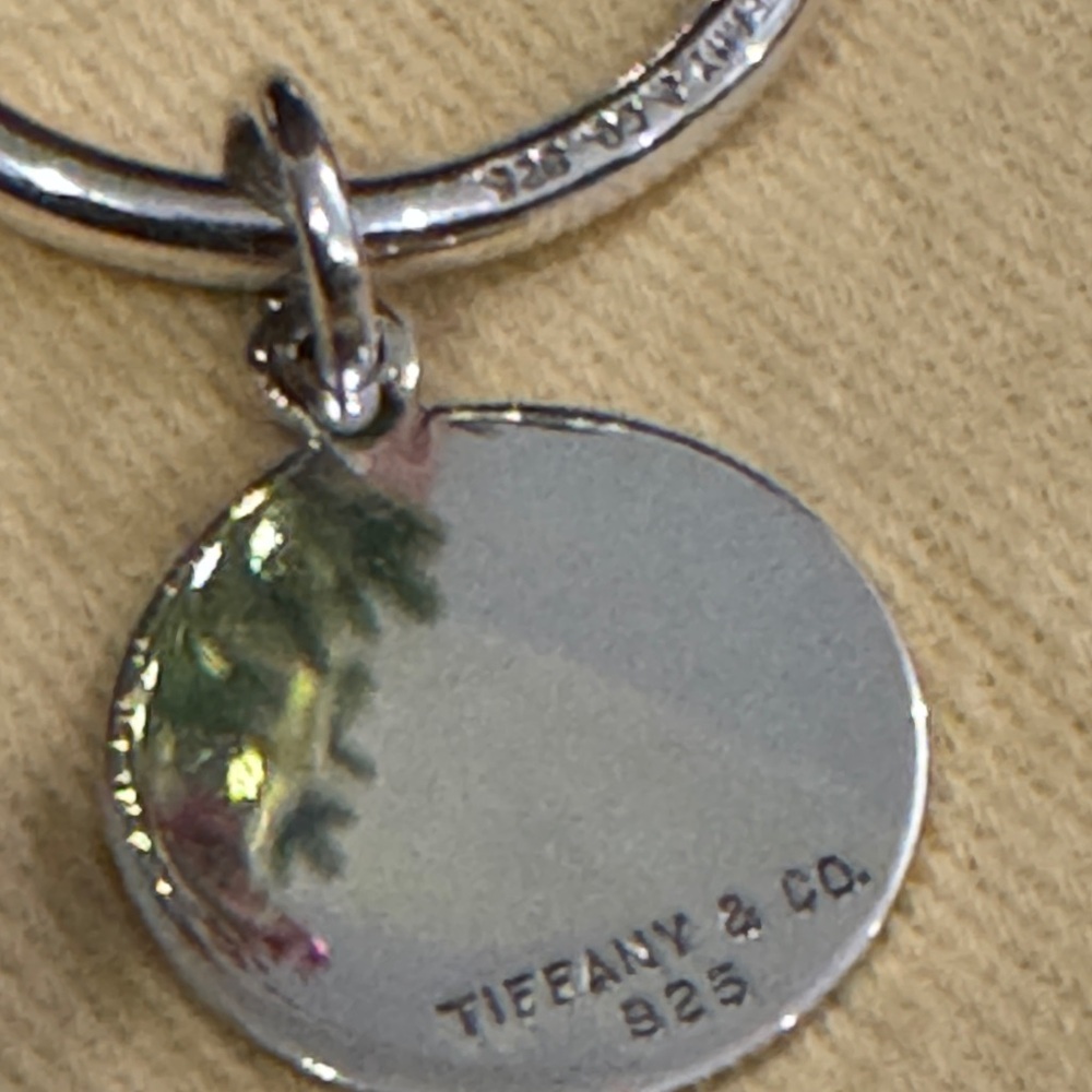 Tiffany & Co. Silver Round Charm Keychain RTT (return to) Vintage Retired - Picture 7 of 11
